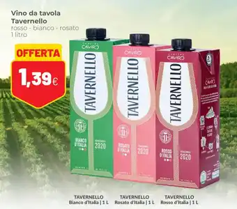 Coop Tavernello vino da tavola 1 l bianco rosso rosato offerta