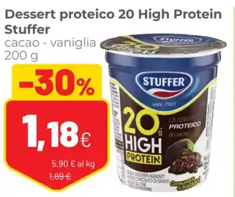 Stuffer Dessert Proteico 20 High Protein Cacao - Vaniglia 200 g