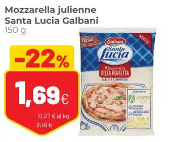Coop Galbani Santa Lucia Mozzarella Julienne 150 g offerta