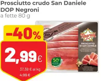 Coop Negroni Prosciutto Crudo San Daniele DOP A Fette 80 g offerta