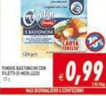 Findus Bastoncini con Filetti di Merluzzo 125g