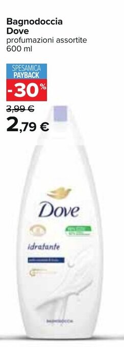 Carrefour Dove Bagnodoccia 600 ml offerta