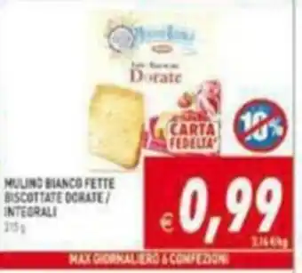 Mulino Bianco Fette Biscottate Dorate/Integrali
