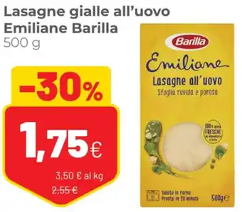 Coop Barilla Emiliane Lasagne Gialle All'Uovo 500 g offerta