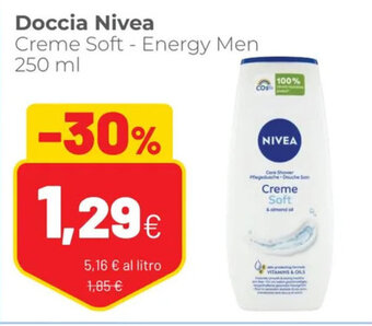 Coop Nivea Doccia Creme Soft - Energy Men 250 ml offerta