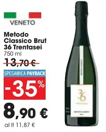 Carrefour 36 Trentasei Metodo Classico Brut 750 ml offerta