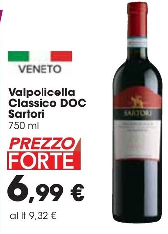 Carrefour Sartori Valpolicella Classico DOC 750 ml offerta