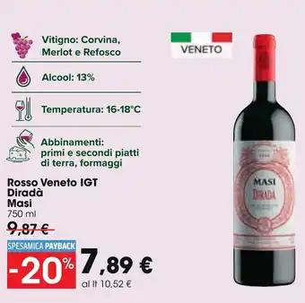 Carrefour Masi Diradà Rosso Veneto IGT 750 ml offerta