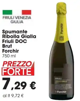 Carrefour Forchir Spumante Ribolla Gialla Friuli DOC Brut 750 ml offerta