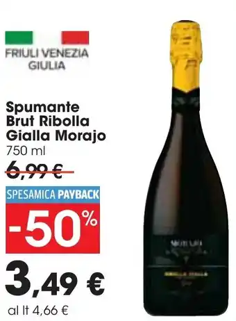 Carrefour Ribolla Gialla Morajo Spumante Brut 750 ml offerta
