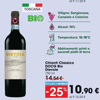 Carrefour Dievole Chianti Classico DOCG Bio 750 ml offerta