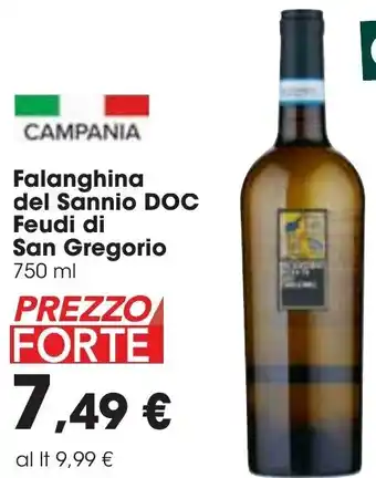 Carrefour Feudi di San Gregorio Falanghina del Sannio DOC 750 ml offerta