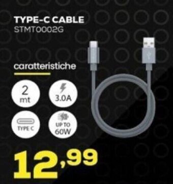Euronics Stealth Type-C Cable offerta