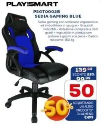 Playsmart Sedia Gaming Blue PSGT0002B