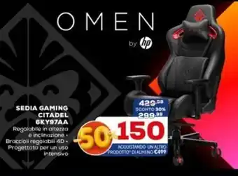 Euronics Omen Sedia Gaming Citadel 6KY97AA offerta