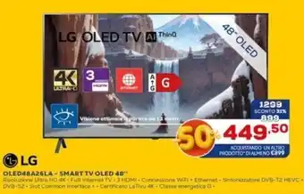 Euronics LG Smart TV OLED 48" OLED48A26LA offerta