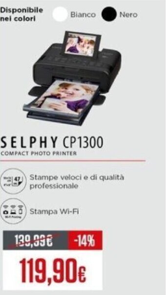 Euronics Canon Selphy CP1300 offerta