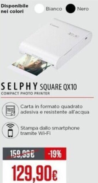 Euronics Canon Selphy Square QX10 offerta
