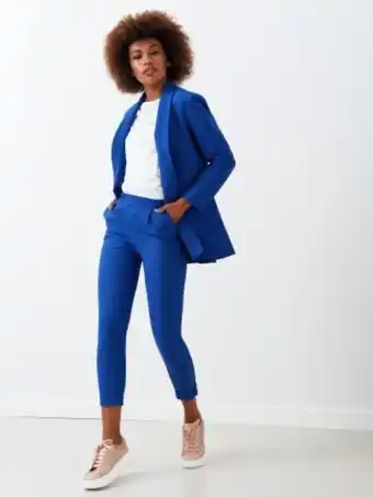Pantaloni jogger in tessuto tecnico color blu sodalite