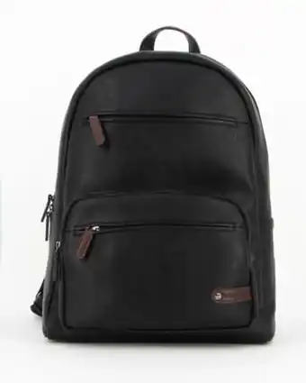 Zaino ufficio nero carrera con porta notebook interno, tasca frontale e due zip - carrera linea catcher