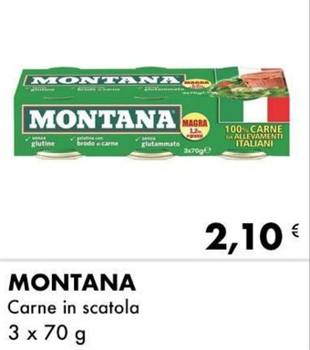 Iper Tosano Montana Carne in scatola 3 x 70 g offerta