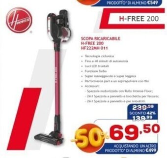 Euronics Scopa Ricaricabile H-Free 200 HF222MH 011 offerta