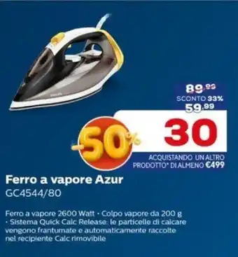 Euronics Ferro a Vapore Azur GC4544/80 offerta