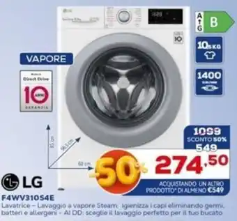 Euronics LG F4WV310S4E offerta