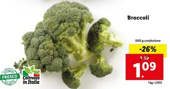 Lidl Broccoli 500 g confezione offerta