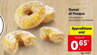 Lidl Donut di Pasqua 54 g confezione offerta