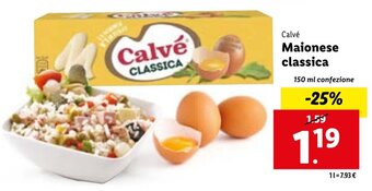 Lidl Calvè Maionese classica 150 ml confezione offerta