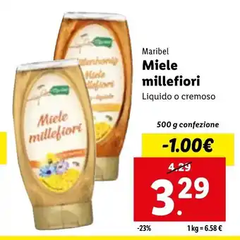 Lidl Maribel Miele millefiori Liquido e cremoso 500 g confezione offerta