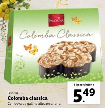 Lidl Favorina Colomba classica 1 kg confezione offerta