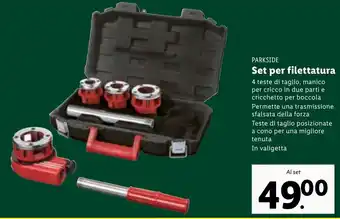 Lidl Parkside Set per filettatura offerta