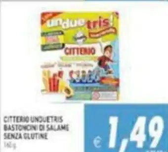 Citterio Unduetris Bastoncini di Salame Senza Glutine