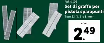 Lidl Parkside Set di graffe per pistola sparapunti offerta