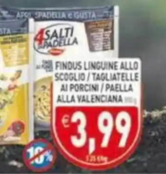 Pim Supermercati Findus Linquine Allo Scoglio / Tagliatelle Ai Porcini / Paella Alla Valencia offerta