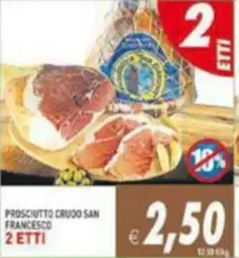 Pim Supermercati San Francesco Prosciutto Crudo offerta