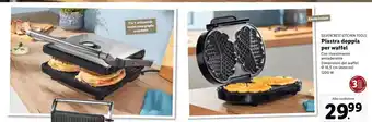 Lidl Silvercrest Kitchen Tools Piastra doppia per waffel 16,5 cm 1200 W offerta