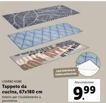 Lidl Livarino Home Tappeto da cucina, 67x180 cm offerta