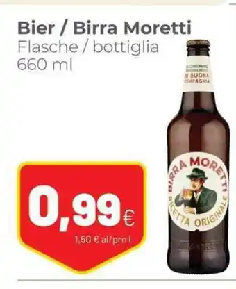 Coop Bier/ Birra Moretti Flasche / bottiglia 660 ml offerta