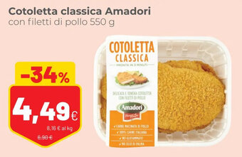 Coop Cotoletta classica Amadori con filetti di pollo 550 g offerta