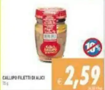 Pim Supermercati Callipo Filetti di Alici offerta
