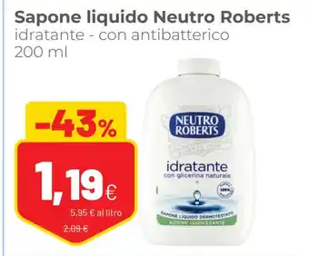 Coop Neutro Roberts Sapone liquido idratante - con antibatterico 200 ml offerta