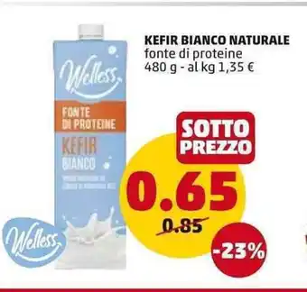PENNY Kefir Bianco Naturale fonte di proteine 480 g offerta