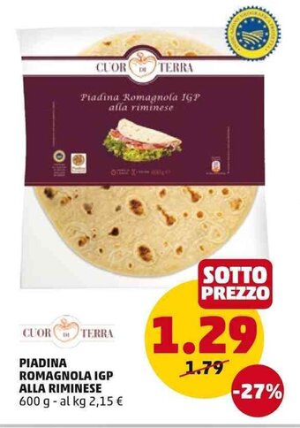PENNY Piadina Romagnola IGP Alla Riminese 600 g offerta