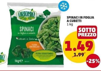 PENNY Spinaci In Foglia A Cubetti 1 kg offerta
