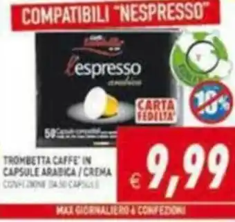 Trombetta Caffè in Capsule Arabica / Crema 50 capsule