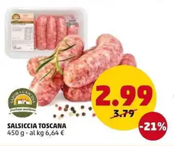 PENNY Salsiccia Toscana 450 g offerta