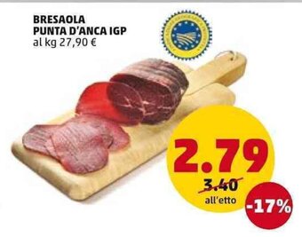 PENNY Bresaola Punta D'Anca IGP offerta
